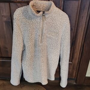 Cream Sherpa Pullover with AFR Insurance Logo